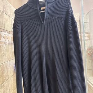 DKNY Black Ribbed Men's Sweater
